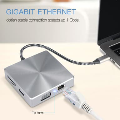 USB-C Hub Multiport-adapter 10-i-1-stik