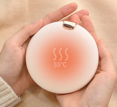 3-i-1 Powerbank, varmelegeme og spejl - Hvid