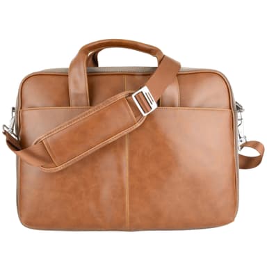 Sandstrøm 15.6" computertaske i  PU læder - brun