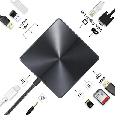USB-C Hub Multiport-adapter 10-i-1-stik