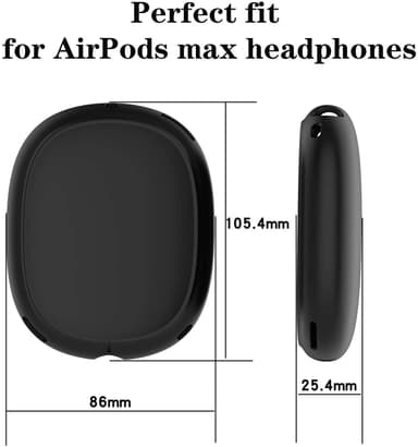 Airpods Max Hovedtelefoner Shell Silikone Sort