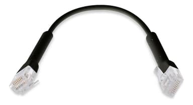UniFi Ethernet Patch-kabel Bøjeligt startet RJ45 0.1m Sort