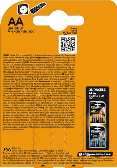 Duracell Simply AA alkaline batterier (4 stk)