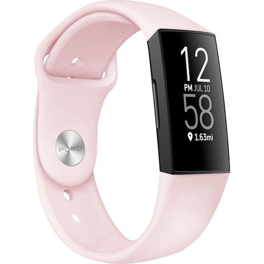 Puro Icon sportsrem i silikone til Fitbit Charge 4/3 (rose)