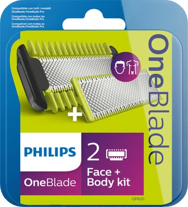 Philips OneBlade Face and Body udskiftningsblade QP62050