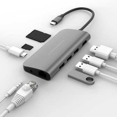 Hyper HyperDrive Power USB-C 9-i-1 dockingstation (space grey)