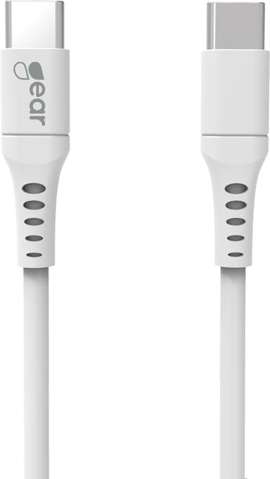 Gear USB-C til USB-C 2.0 kabel 2m (hvid)
