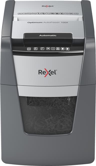 Rexel Optimum AutoFeed+ 100X tværskåret makulator