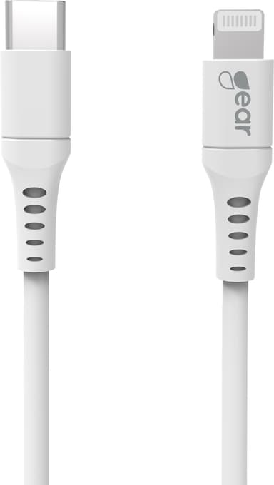 Gear USB-C til Lightning MFi kabel 1m (hvid)