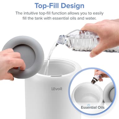 Levoit Dual 100 Ultrasonic to-i-en luftfugter og diffuser