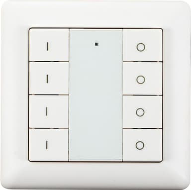 HeatIt Z-Push kontakt med 8 knapper (hvid)