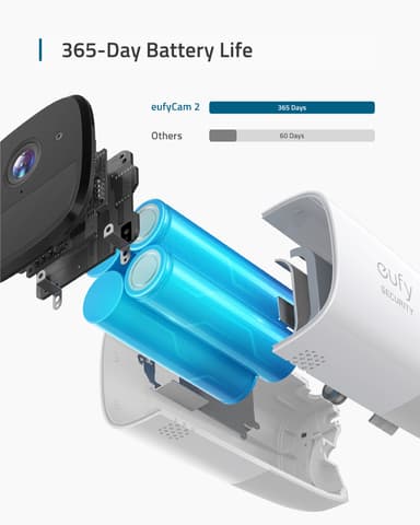 Eufy Cam 2 trådløst FHD add-on smart-kamera (hvid)