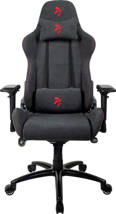 Arozzi Verona Signature Soft Fabric gaming stol (grå med rødt logo)