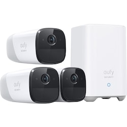 Eufy Cam 2 Pro 3-pakk+Eufy Security HomeBase 2 smart-overvågningsssæt