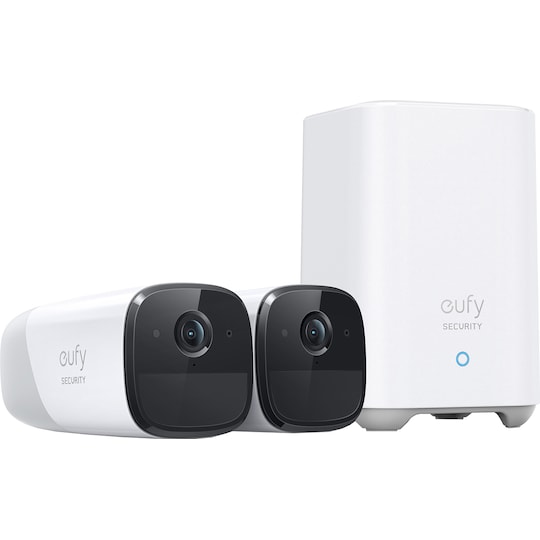 Eufy Cam 2 Pro 2-pak+Eufy Security HomeBase 2 smart-overvågningskamera