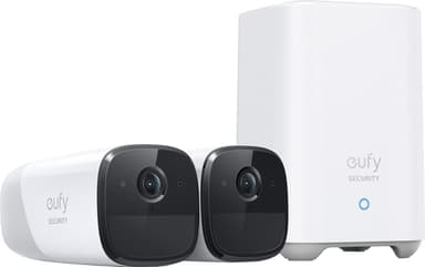 Eufy Cam 2 Pro 2-pak+Eufy Security HomeBase 2 smart-overvågningskamera