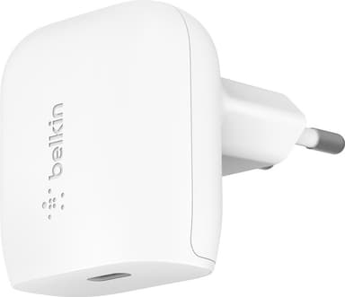 Belkin 20W vægoplader + USB-C to Lightning kabel (hvid)