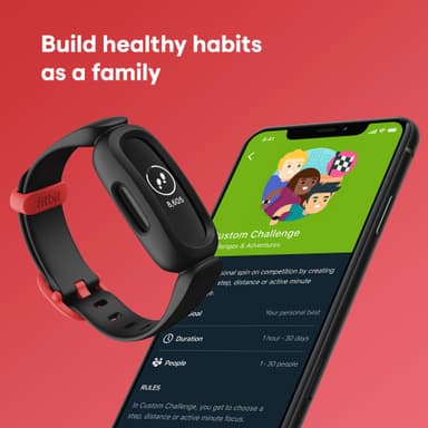 Fitbit Ace 3 aktivitetstracker til børn (sort/rød)