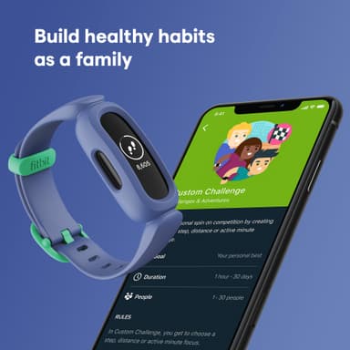 Fitbit Ace 3 aktivitetstracker til børn (blå/grøn)