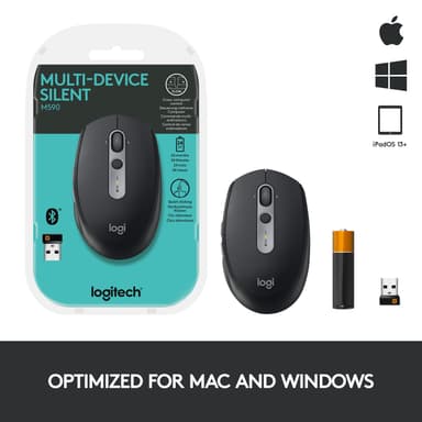 Logitech M590 Multi-Device Silent trådløs mus (sort)