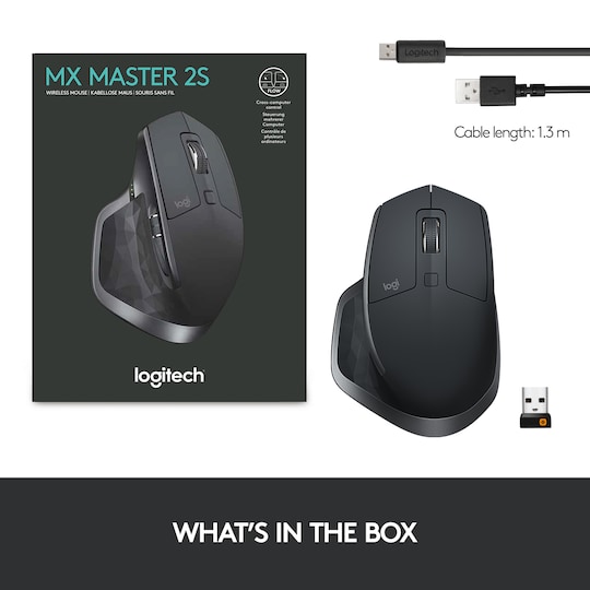 Logitech MX Master 2S trådløs mus (grafit)