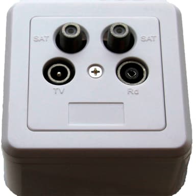 Triax Twin SAT-CATV stikdåse (white)