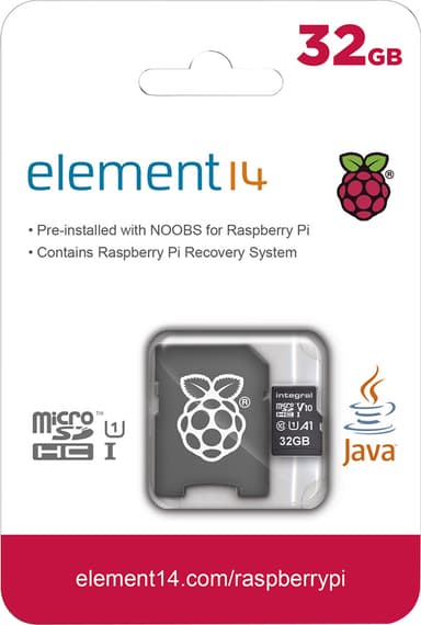 Raspberry Pi MicroSD NOOBS hukommelseskort (32 GB)