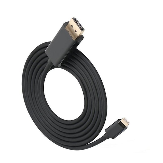 Kejserlig Skinne Clip sommerfugl USB-C till Displayport (DP) adapter kabel 1.8 m Svart | Elgiganten