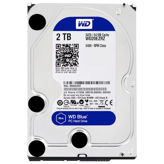 WD Desktop Blue 3,5" intern harddisk - 2 TB