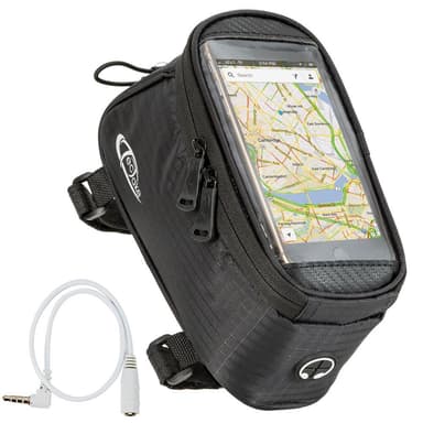 Cykeltaske til smartphone - sort, 20,5 x 10 x 10,5 cm