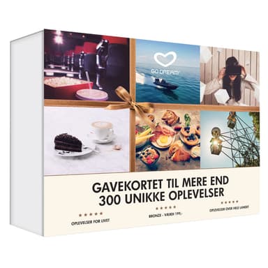 GoDream gavekort - Oplevelsesgavekort bronze