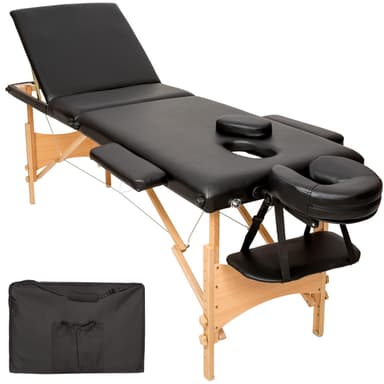 Massagebriks med 3 zoner, polstring + taske - sort