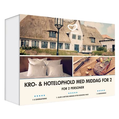 GoDream gavekort - Kro og hotelophold med middag for 2