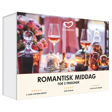 GoDream gavekort - Romantisk middag for 2