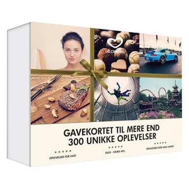 GoDream gavekort - Oplevelsesgavekort guld