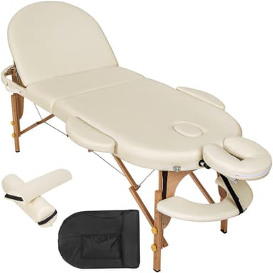 Massagebriks oval med 5cm polstring + ruller - beige