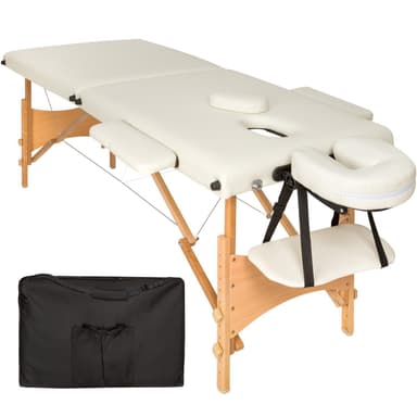 Massagebriks med 2 zoner, 5cm polstring + taske - beige
