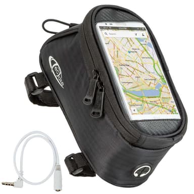 Cykeltaske til smartphone - sort, 20 x 9,5 x 10 cm