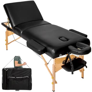 Massagebriks med 3 zoner 10cm polstring + taske - sort