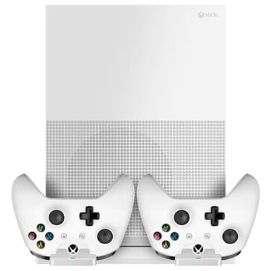 Piranha Xbox One S stander med opladning - hvid