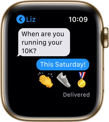 Apple Watch Series 6 44mm GPS+Cellular (gold steel/ navy sport band)