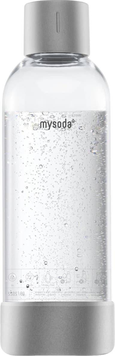 MySoda flaske M1PB10M-S (1-pakke, sølv)