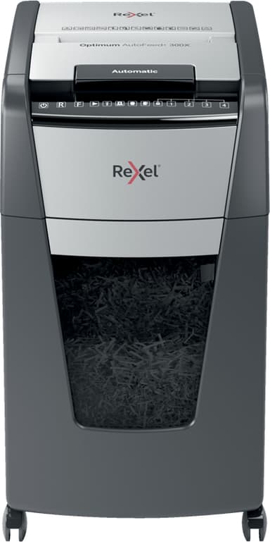 Rexel Optimum AutoFeed+ 300X tværskåret makulator