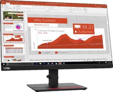 Lenovo ThinkVision T24i-20 23,8" skærm (sort)