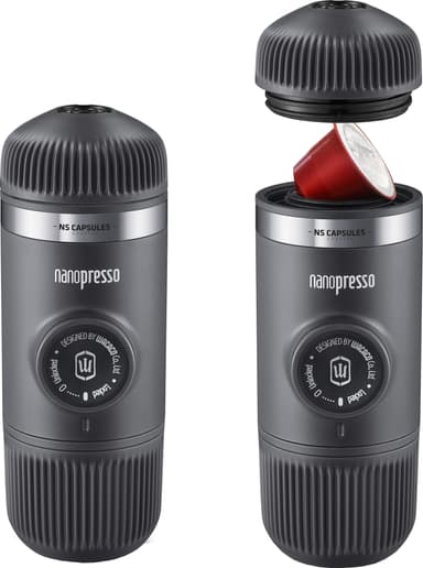 Wacaco Nanopresso bærbar espressomaskine med adapter NANOGREYNS