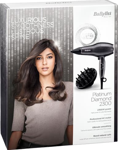 BaByliss Platinum Diamond føntørrer D6490DE (sort)
