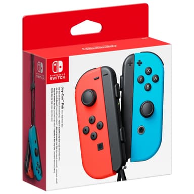 Optimistisk Vibrere hænge Nintendo Switch Joy-Con controller par - neon rød + blå | Elgiganten