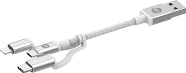 Mophie 3-i-1 opladerkabel 1 m (hvid)