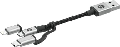 Mophie 3-i-1 opladerkabel 1m (sort)
