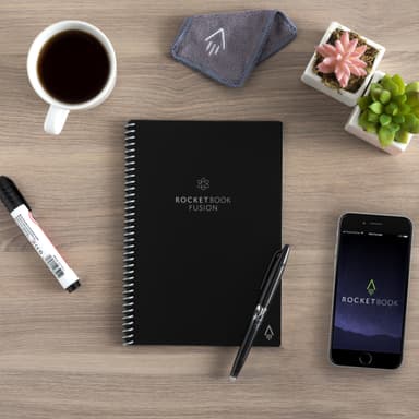 Rocketbook Fusion Executive genanvendelig notesbog A5 (infinity black)